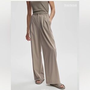 NWT Varley Kayson Wide Leg Trouser 29.5 size XS Simply Taupe
